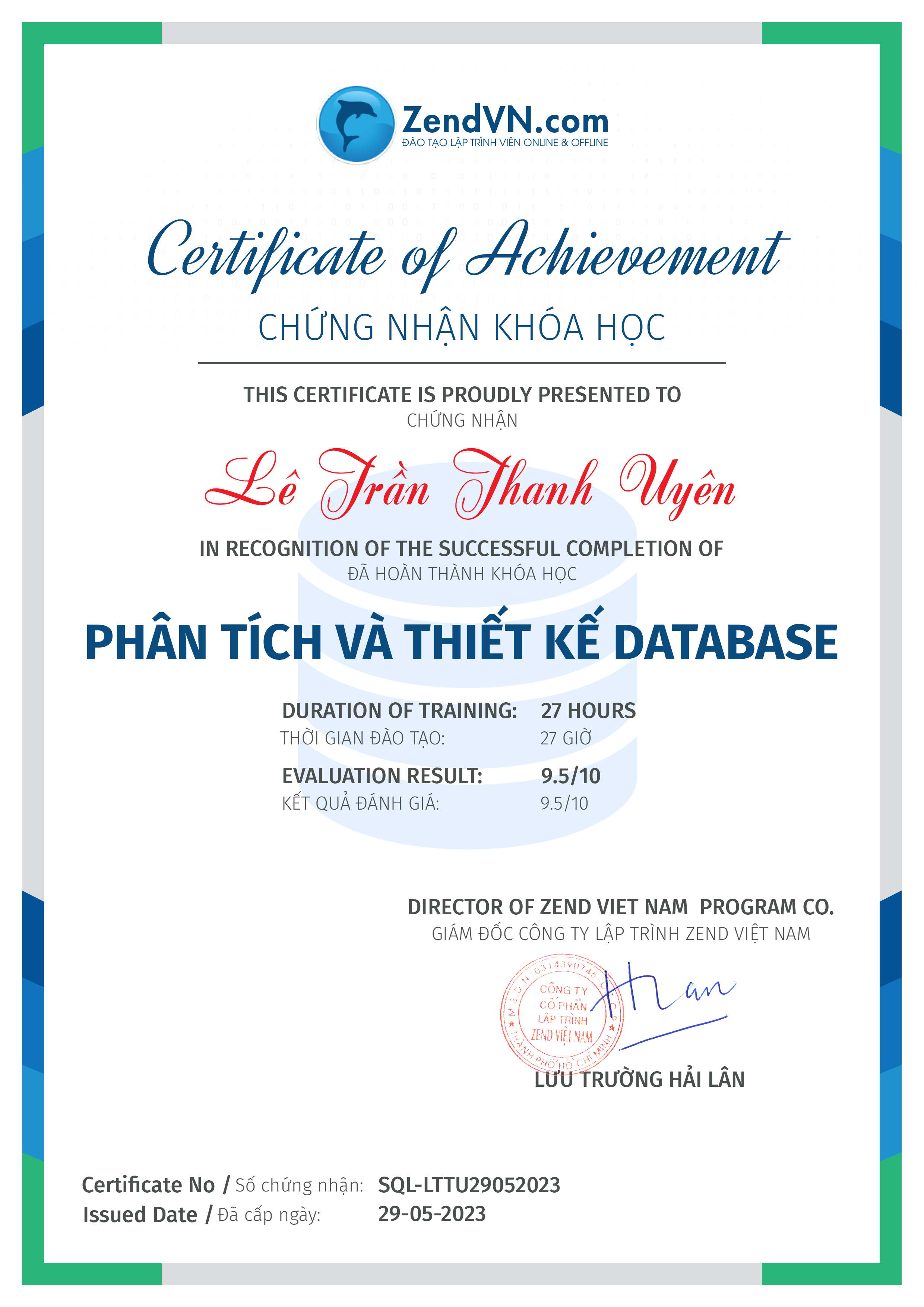certificate